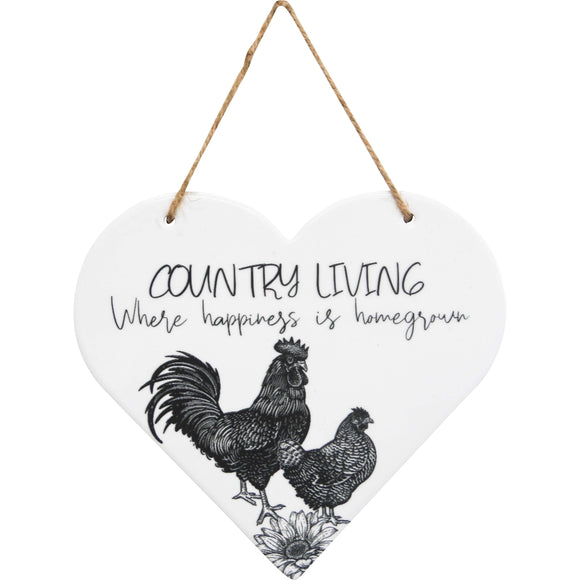 Heart Country Living Decor Sign