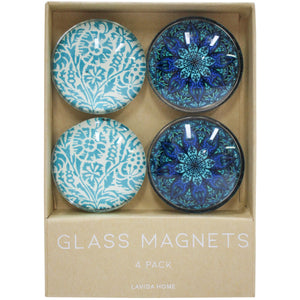 Glass Magnet Mandala (Set of 4)