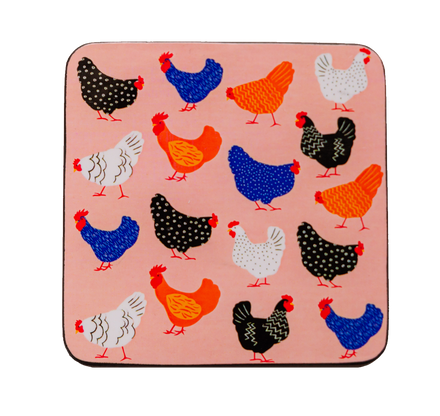 Coasters (Set of 4) - Bright Hens