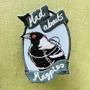 Mad about Magpies - Embroidered Patch by Briget Farmer