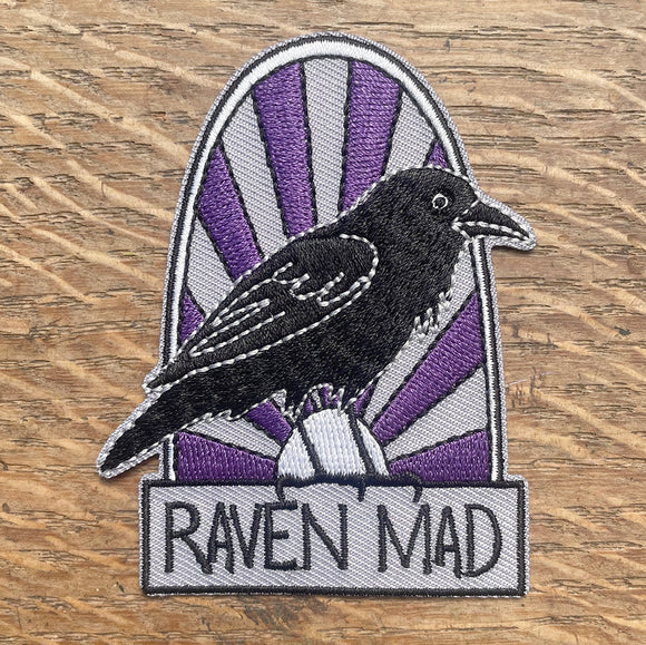 Raven Mad - Embroidered Patch by Briget Farmer