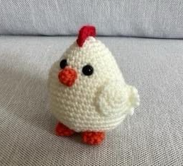 Hand Crocheted Chickens - Three Colour Choices!