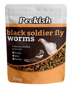 Peckish Black Soldier Fly Worms 350g