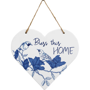 Heart Bless Home Sign