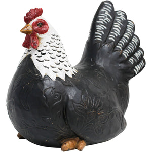 Black and White Sitting Hen